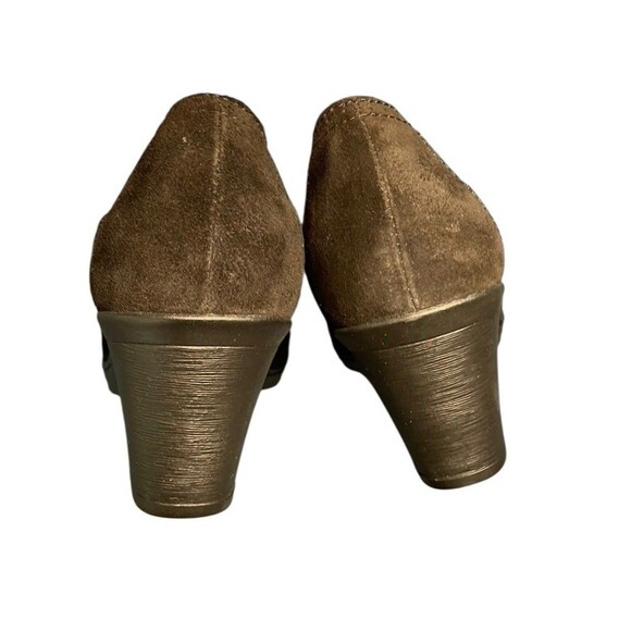 Women's Clarks Bendables Black Suede Oxford Lace-Up Pumps Shoes 80892 - 7 - Picture 6 of 12